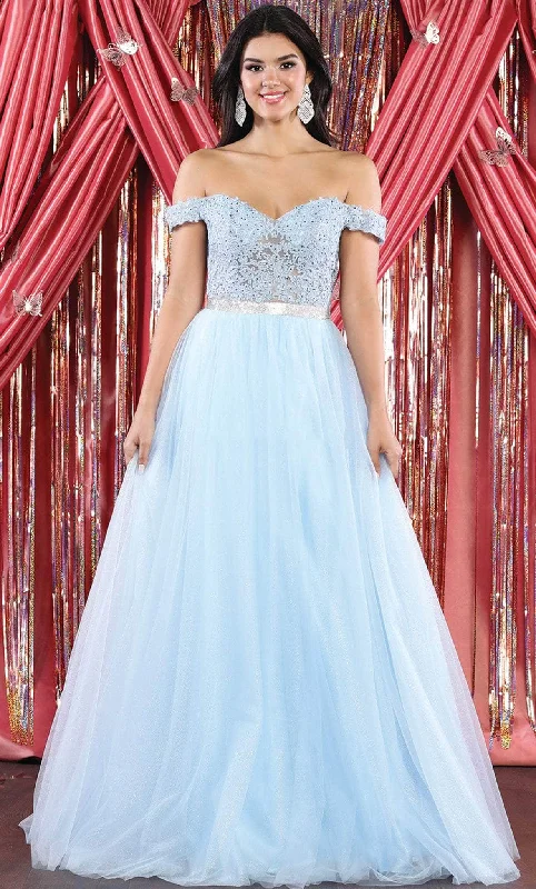 Value Deals May Queen MQ1935 - Embroidered A-Line Prom Dress
