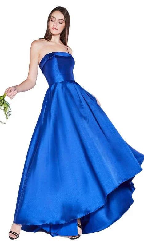 Don't Wait Cinderella Divine - 5277 Strapless Mikado High Low Hem Gown