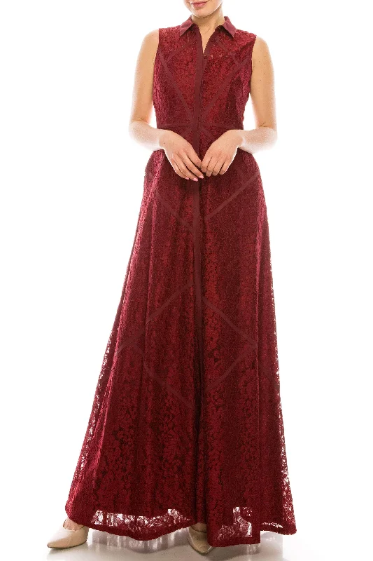Mega Sale Aidan Mattox - High Neck Lace Formal Dress 54473060