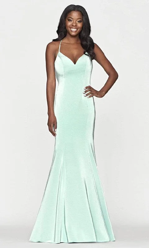 Don't Wait Faviana S10659 - Crisscross Back Mermaid Prom Gown