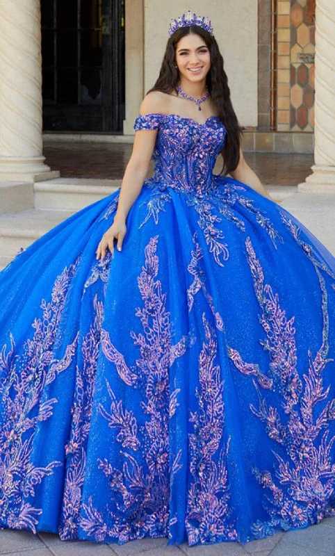 Special Savings Quinceanera Collection 26063 - Off-Shoulder Embroidered Ballgown