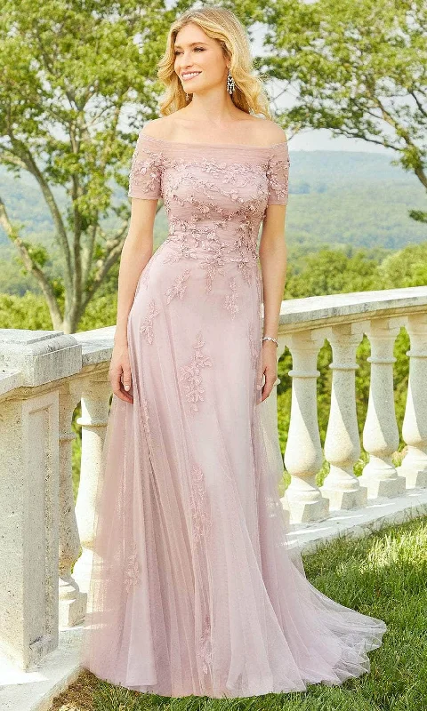 YEAR-End Clearance Mori Lee 72503 - Illusion Off-Shoulder Prom Gown