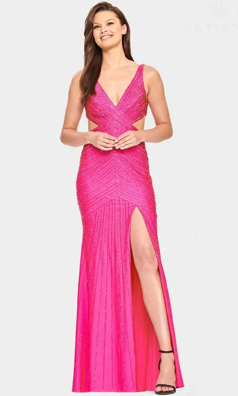 New Deals Faviana S10803 - Charmeuse Cutout Long Dress