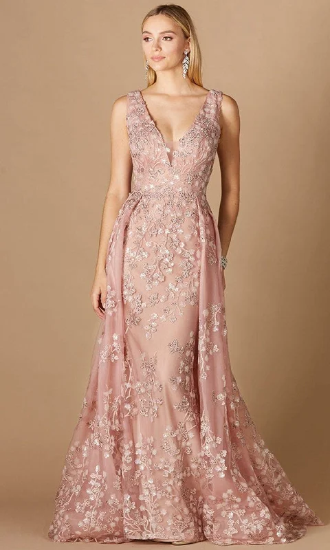 Bargain Prices Lara Dresses 29324 - Embroidered V-neck Long Gown