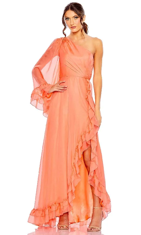 Price Smash Mac Duggal 55924 - One-Sleeve Asymmetrical Prom Dress