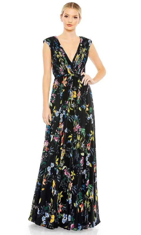 Anniversary Sale Ieena Duggal 55829 - Pleated Floral Evening Gown
