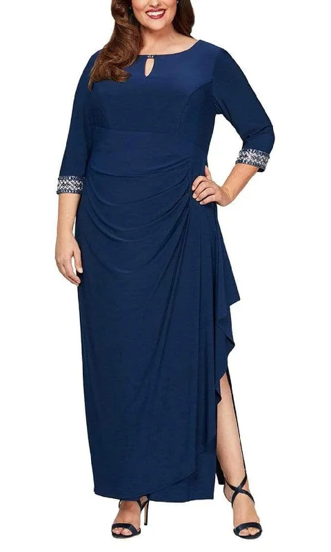 Loyalty Reward Alex Evenings - 4351416 Keyhole Front Drape Off Dress