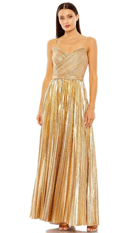 Sneak Peek Sale Ieena Duggal 27489 - Metallic A-Line Long Dress
