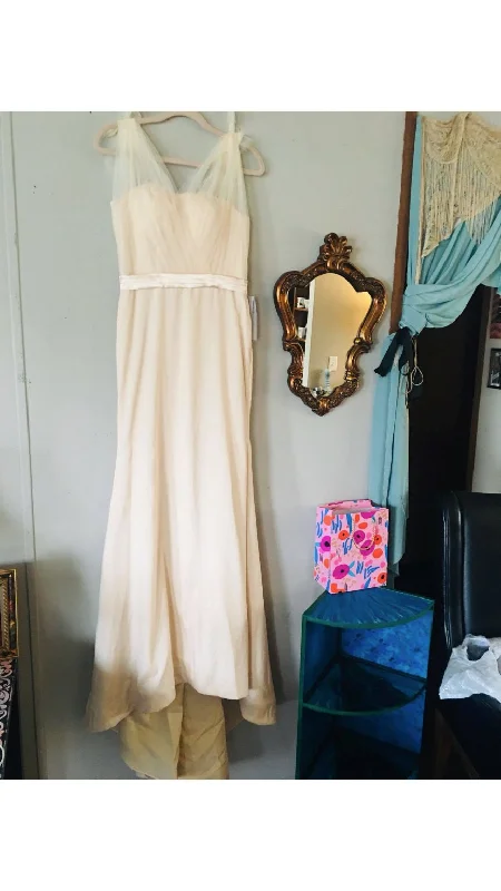 Final Clearance Other V-neck Sheer Tulle Sexy Bridesmaid Dresses