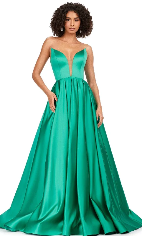 Price Drop Alert Ashley Lauren 11250 - Strapless Satin Ballgown
