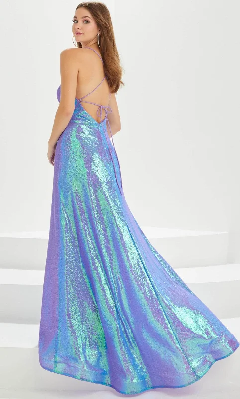 Special Savings Tiffany Designs by Christina Wu 16030 - Sequined Scoop-Neck Prom Gown