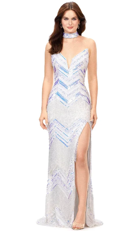 Time-Limited Offer Ashley Lauren 11259 - Strapless With Collar Evening Gown