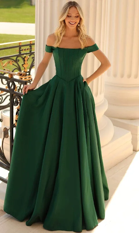 Can't Miss Clarisse 810604 - Off Shoulder Corset Prom Dress