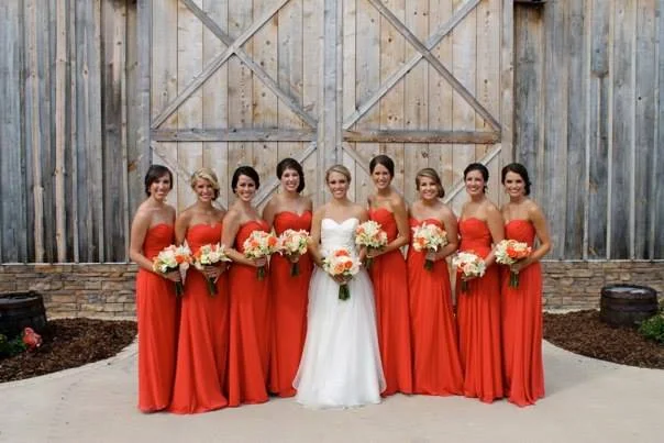 Don't Wait Other Bill Levkoff Bridesmaid Dress (Persimmon)