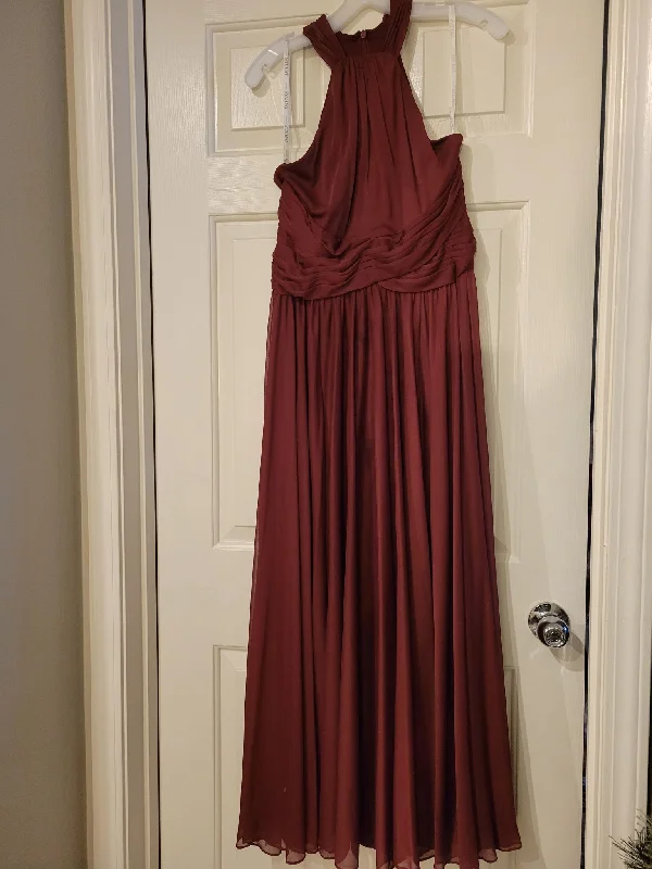 Bonus Savings David's Bridal High-neck mesh bridesmaid dress with full skirt