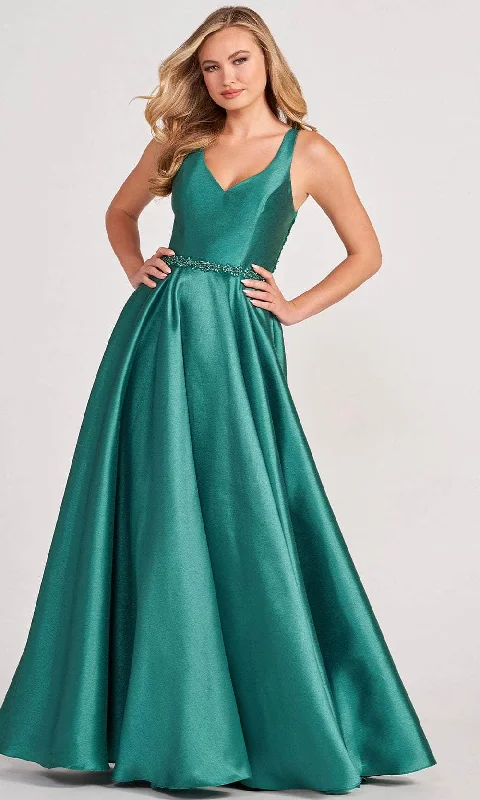 Special Price Colette for Mon Cheri CL2034 - Laced V-Neck Plus Size Prom Dress