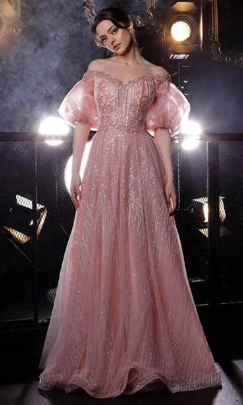 Buy Now MNM Couture K3971 - Sheer Bell Sleeved Prom Gown