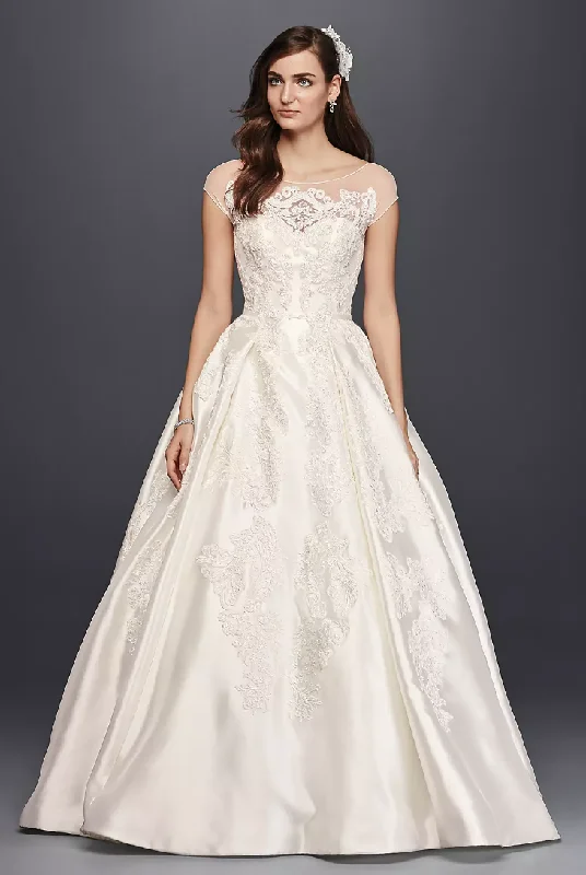 New Arrival Oleg Cassini CWG701 Illusion Cap Sleeve