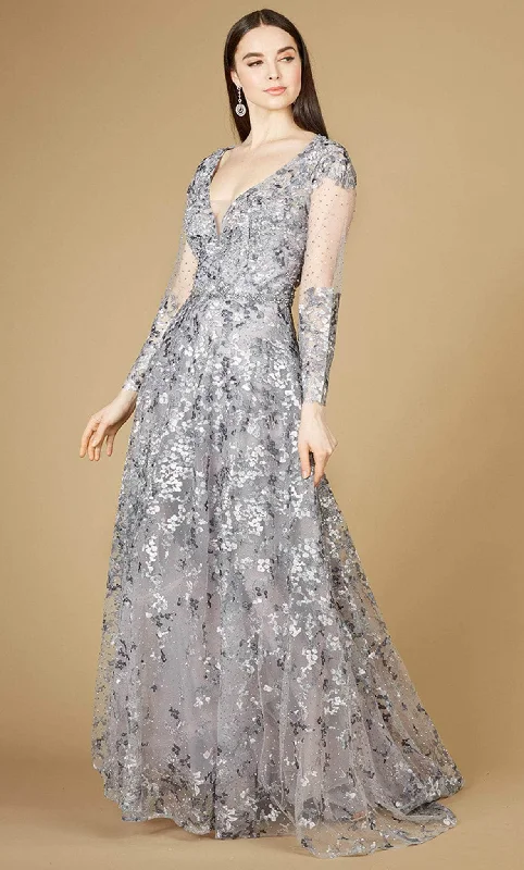 Big Savings Lara Dresses 29239 - Floral Long Sleeved Gown