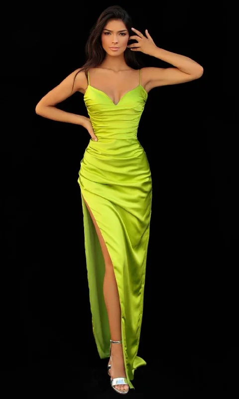 Best Seller Tarik Ediz - 51151 Draped Satin Gown With Slit