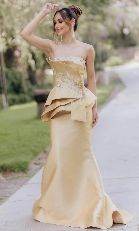 Exclusive Deal Terani Couture 232E1239 - Ruffled Embroidered Evening Gown