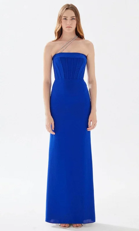 Sale Event Tarik Ediz 52076 - Beaded Strap Sheath Prom Dress