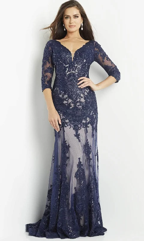 Lowest Prices Jovani 09531 - Laced V-Neck Evening Dress