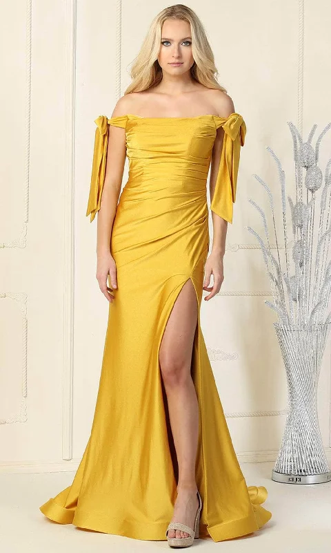 Super Sale May Queen MQ1858B - Off Shoulder Evening Gown