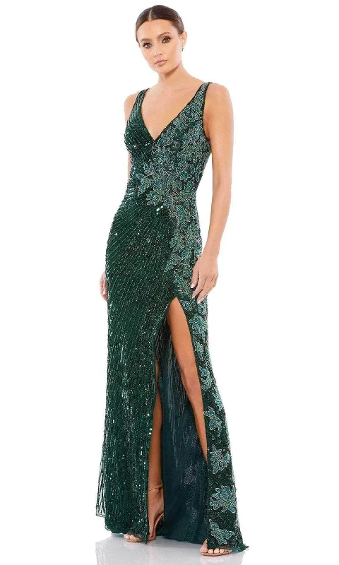 Today’s Deal Mac Duggal 5473 - Beaded Evening Gown with Slit