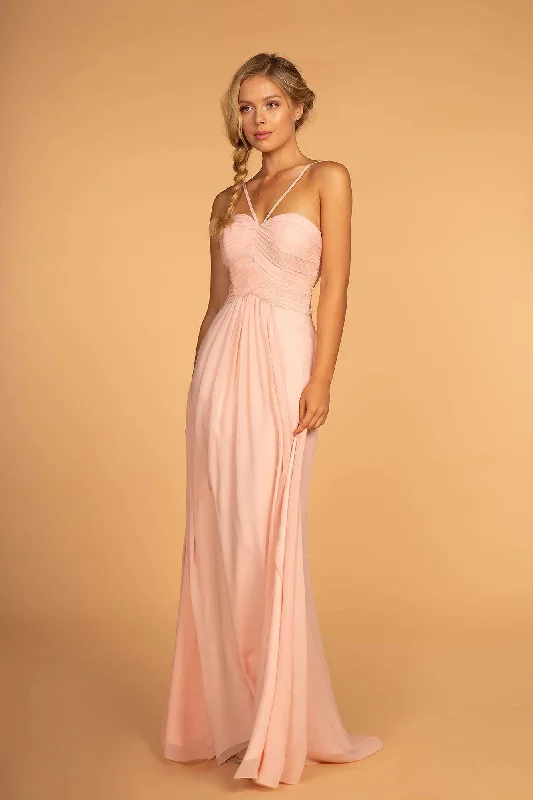 Don't Wait Elizabeth K - GL2607 Pleated Sweetheart Chiffon A-line Dress