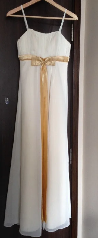 Take Advantage Other Ivory and Champagne Sash Dress
