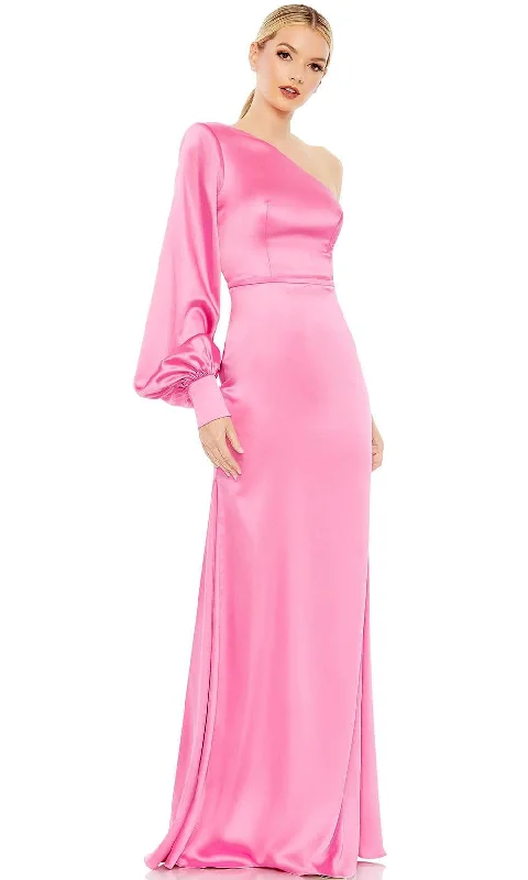 YEAR-End Sale Ieena Duggal 26712 - Asymmetric Long Sleeved Evening Gown