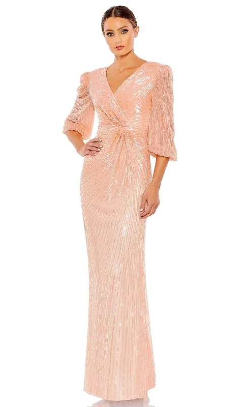 Act Now Mac Duggal 5614 - Faux Wrap Sequined Evening Dress
