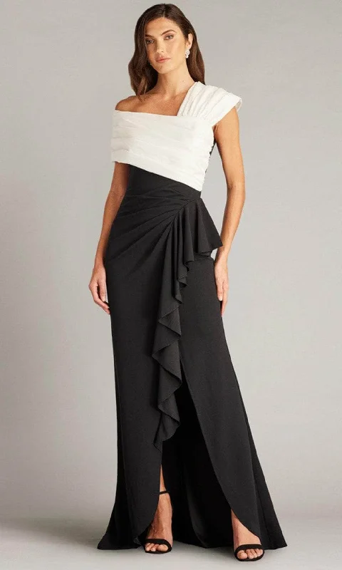 Deal Frenzy Tadashi Shoji BOS24111L - Two Tone Asymmetric Evening Gown