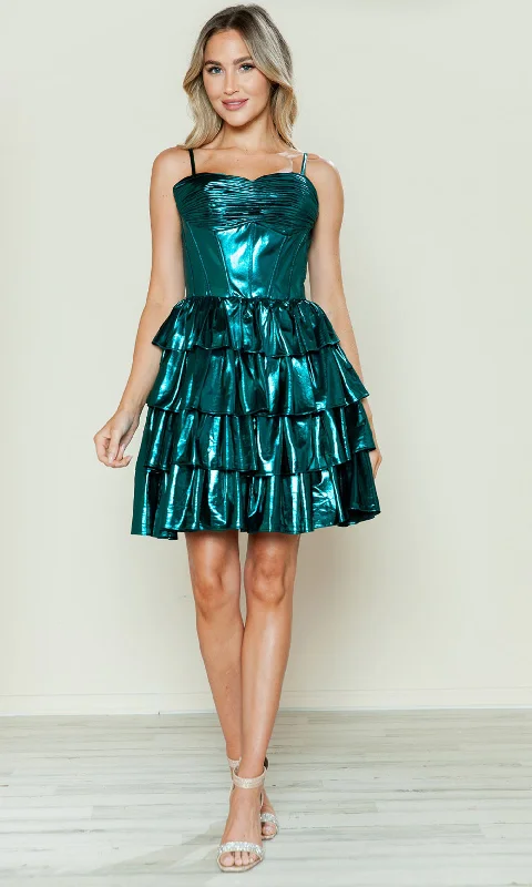 Take Advantage Poly USA 9678 - Sleeveless Sweetheart Neck Cocktail Dress