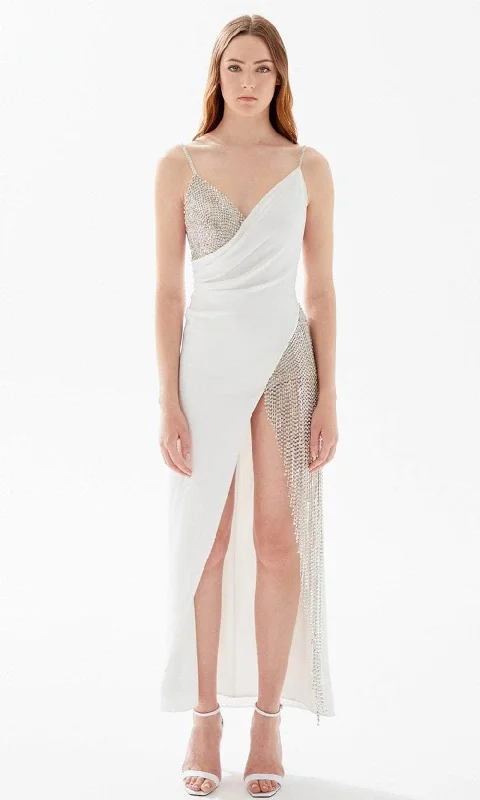 Markdown Madness Tarik Ediz 52124 - V Neck Open Back Prom Dress