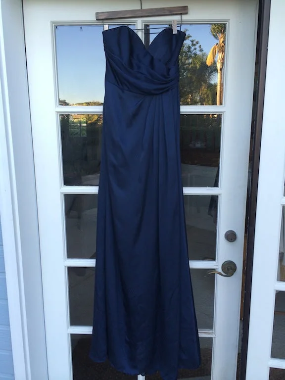 Limited Stock Priscilla of Boston Priscilla of Boston  Navy Blue Floor Length Gown