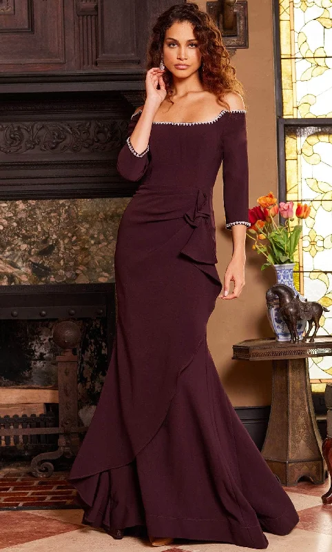 Crazy Savings Jovani 23190SC - Draped Off-Shoulder Evening Dress