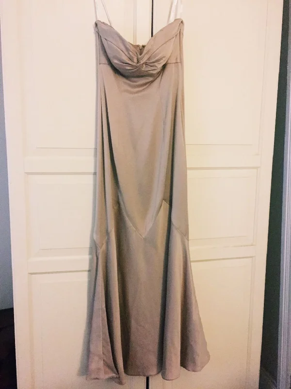 Reduced Prices Other Belsoie Latte Strapless Trumpet Dress