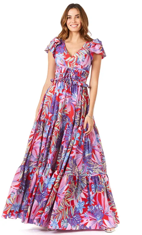 Lowest Prices Lara Dresses 29276 - Ruffled Waist Maxi Dress