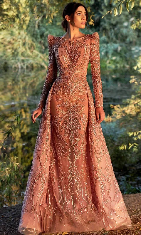 Doorbuster Deal MNM Couture K3917 - Beaded Long Sleeves Evening Gown