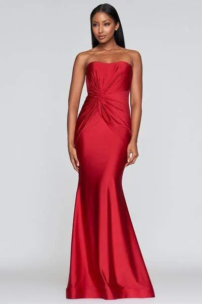 Markdowns Faviana - S10381 Long Stretch Charmeuse Dress