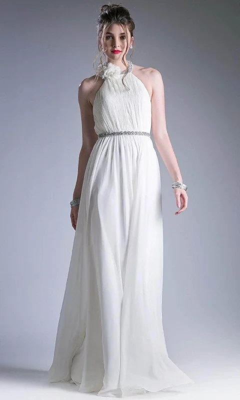 Great Bargains Ladivine 1004 - Halter Ruched A-Line Evening Dress