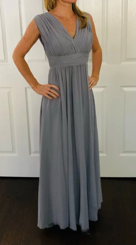 Epic Deals Mori Lee Chiffon Bridesmaid Dress with V-Neckline and Tie V