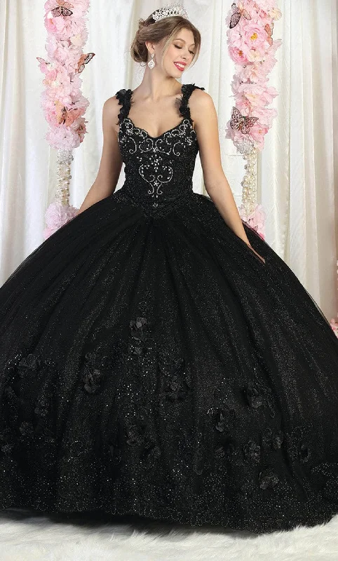 Super Deal May Queen LK180 - Floral Applique Quinceanera Ballgown