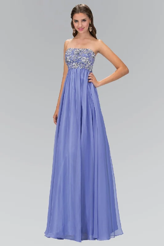 Price Break Elizabeth K - Strapless Ornate Chiffon Empire Gown GL1069 - 1 pc White In Size M Available Price Break Elizabeth K - Strapless Ornate Chiffon Empire Gown GL1069 - 1 pc White In Size M Available