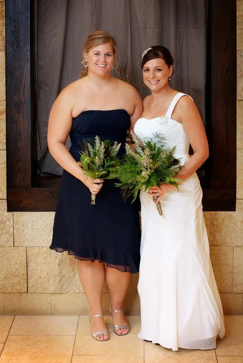 Value Deals Other Navy chiffon asymmetrical hem Bill Levkoff bridesm