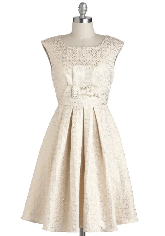 Online Only Other Geode Metallic and Creme Knee Length