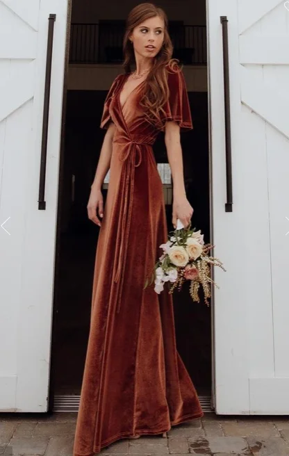 Overstock Other Baltic Born: Meghan Velvet Wrap Maxi Dress
