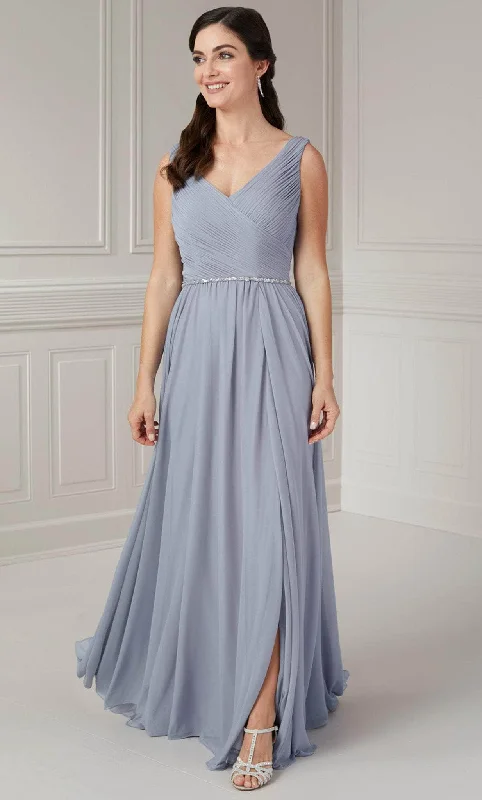 Exclusive Savings Christina Wu Elegance 17129 - Pleated V-Neck Evening Gown